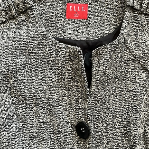 Elle Gray Textured Balloon Sleeve Cropped Jacket Size XL - Picture 5 of 6